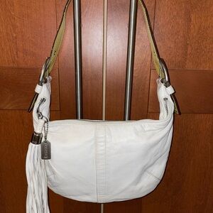 Vintage Coach Bag Women White Napa Leather Slouch Hobo 3669